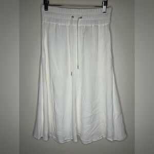 Helmut Lang White A-Line Skirt